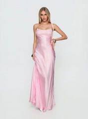 Truth Hurts Ruched Backless Maxi Dress Pink