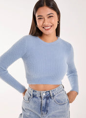 Cropped Knit Rib Top