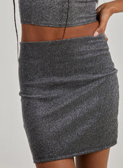 Glitter Mini Skirt