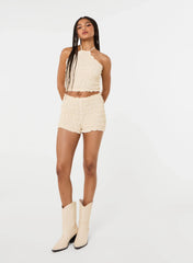 Shirred Halterneck Top
