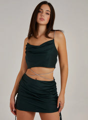 Diamante Strap Cowl Neck top