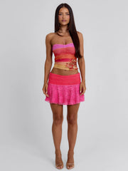 HALLIE MINI SKIRT PINK