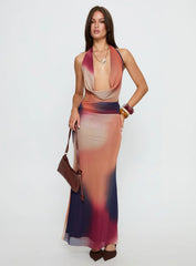 Tigress Halter Maxi Dress Multi