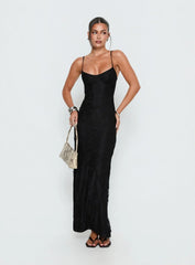 Amika Lace Maxi Dress Black