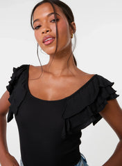 Ruffle Sleeve Bodysuit
