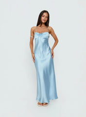 Fireproof Halter Maxi Dress Baby Blue
