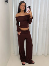 Fawne Long Sleeve Top Brown