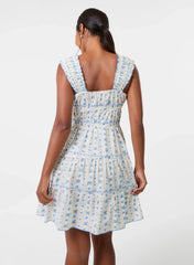 Tie Front Tiered Milkmaid Mini Dress