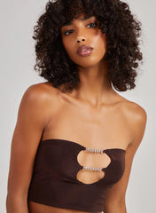 Diamante Detail Boob Tube