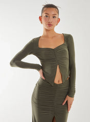 Slinky Ruched Butterfly Top