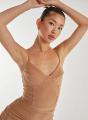 Cupped Corset Slinky Dress