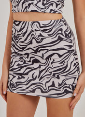 Swirl Printed Corset Skirt