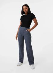 Straight Leg Multi Pockets Cargo Trousers