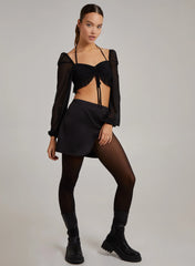 Tie Front Halter Neck Bralette