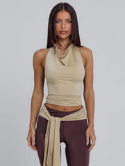 MINNA PANT BROWN TAN