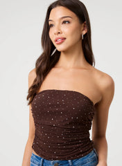 Diamante Bandeau Top