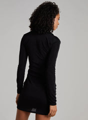 Long Sleeve Collar Mini Dress