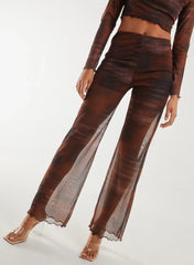 Saturn Mesh Flare Trousers
