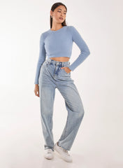 Cropped Knit Rib Top