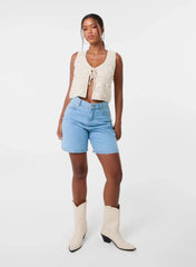 Crochet Tie Front Waistcoat