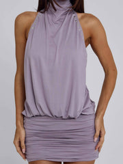 NALAYA MINI DRESS DUSTY PURPLE