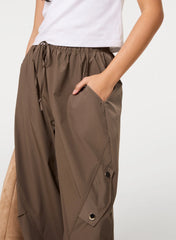 Pocket Detail Wide Leg Cargo Trousers
