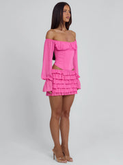 AYANI MINI DRESS HOT PINK
