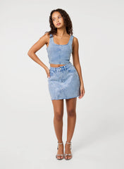 Diamante Denim Skirt