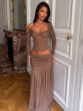 EMBER MAXI SKIRT CHOCOLATE