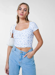 Broderie Ditsy Crop Top