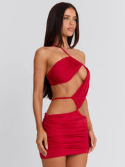 CELINE MINI DRESS RED