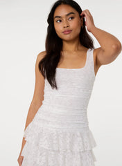 Lace Square Neck Dress