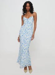Emily Maxi Dress Blue Floral