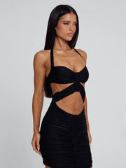 LUCCA MIDI DRESS BLACK