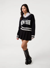 V Neck Varsity Sweatshirt