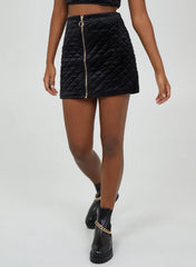 Zip Front Mini Skirt