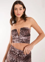 Leopard Lace Bandeau Top