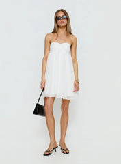 Kaimilla Strapless Sweetheart Mini Dress White