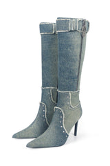 Cindy Denim Boots