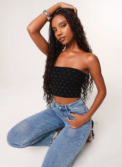 Diamante Bandeau Crop Top
