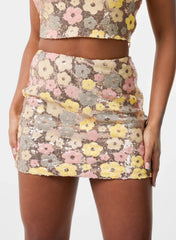 Daisy Sequin Mini Skirt