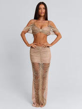 ROWAN MAXI SKIRT GOLD