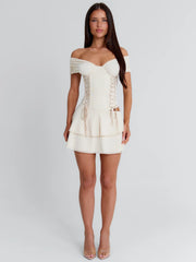 ADALYN MINI DRESS IVORY