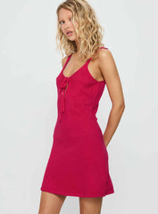 Aquarina Keyhole Mini Dress Pink