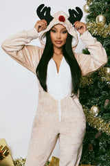 Reindeer Vibes Holiday PJ Jumpsuit Onesie