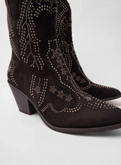 Studded Mid Length Cowboy Boots