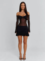 ZENYA MINI DRESS BLACK