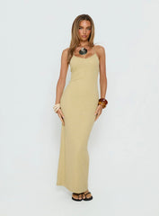 Be The One Beaded Low Back Maxi Dress Sage Green