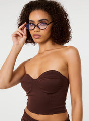 Bustier Jersey Zip Back