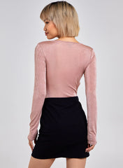 Cut Out Slinky Bodysuit